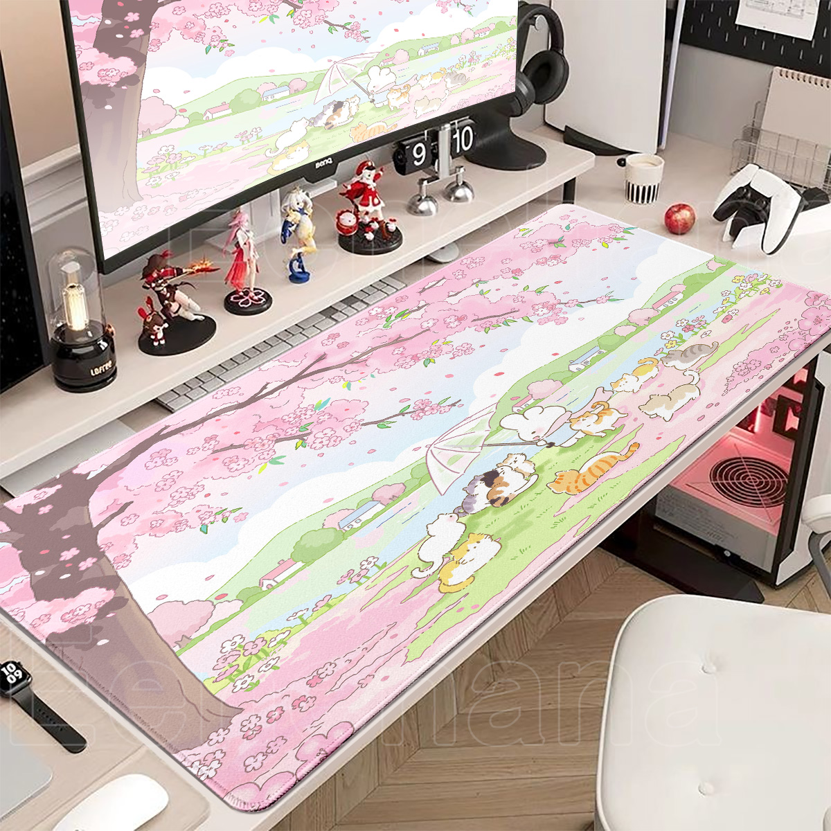 Spring Cute Rabbit Mouse Pad L - Pc Gaming Pink incelemesi ve fiyatı