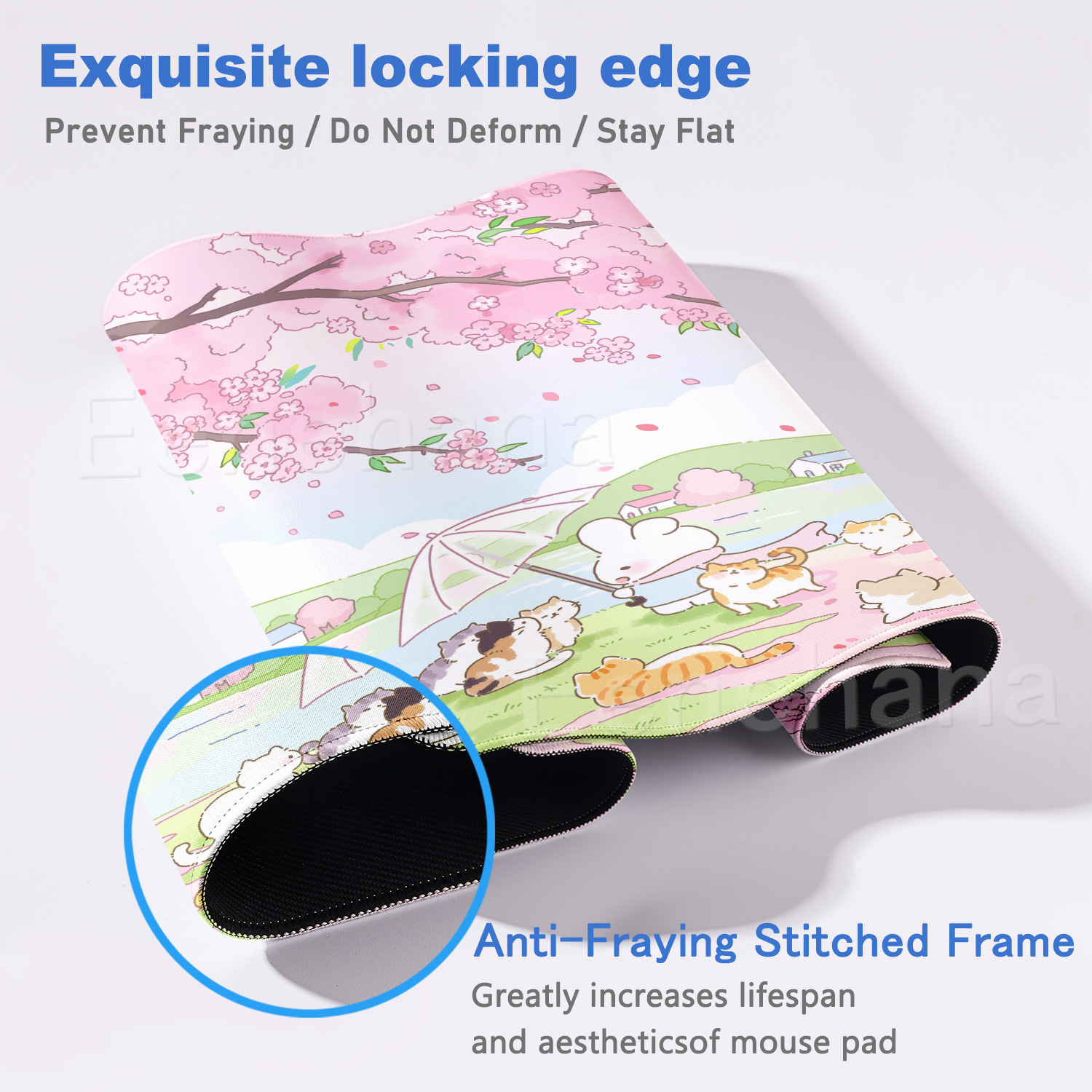 Spring Cute Rabbit Mouse Pad L - Pc Gaming Pink incelemesi ve fiyatı
