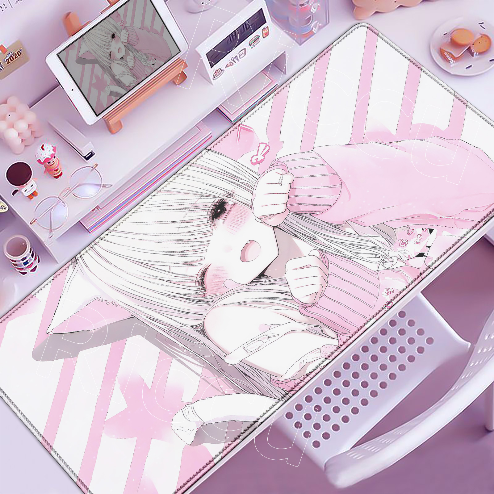 Cute Anime Girl Mouse Pad Pink - Pc Gaming Pink incelemesi ve fiyatı