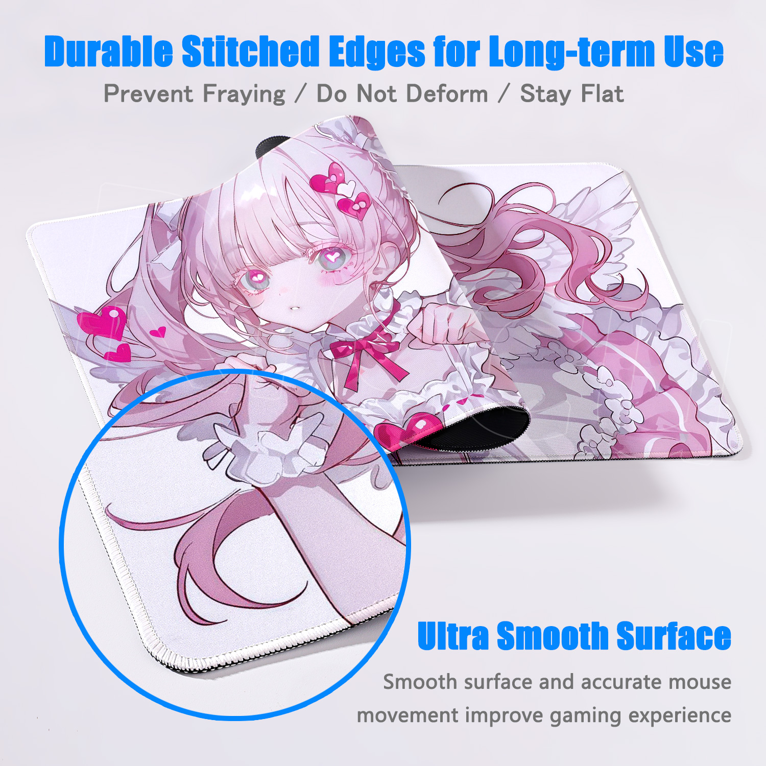 Cute Anime Girl Mouse Pad Pink - Pc Gaming Pink incelemesi ve fiyatı