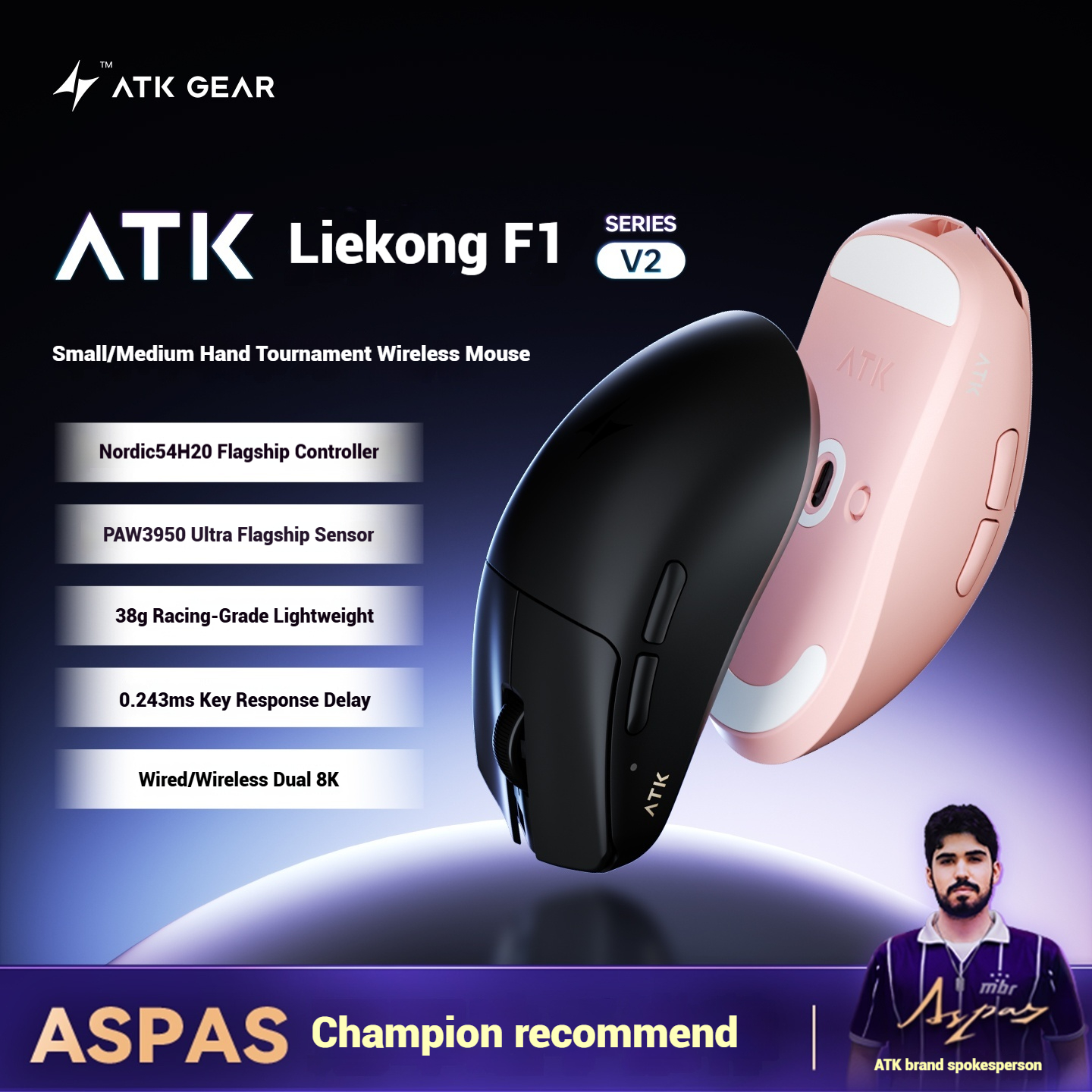 ATK Blazing Sky F1 V2 Ultimate - Wireless Gaming Mouse incelemesi ve fiyatı