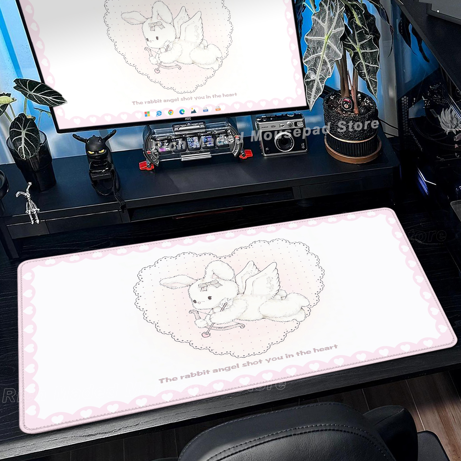 Pink Rabbit Mouse Pad XXL Cute - Pc Gaming Pink incelemesi ve fiyatı
