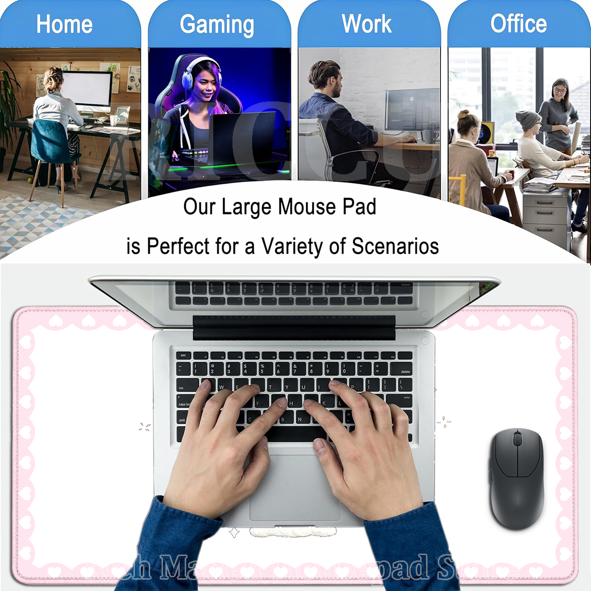 Pink Rabbit Mouse Pad XXL Cute - Pc Gaming Pink incelemesi ve fiyatı