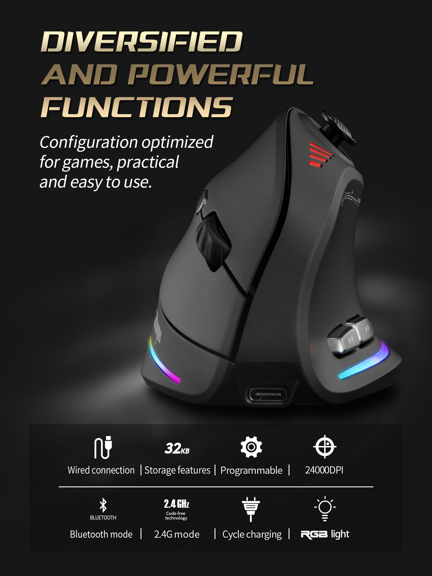 Jomaa RGB Backlit Wireless Ver - Wireless Gaming Mouse incelemesi ve fiyatı